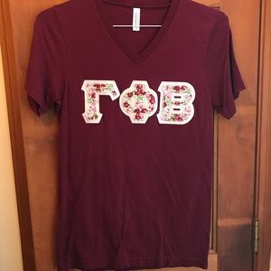 JENNA BENNA GAMMA PHI BETA MAROON/ FLORAL LETTERS
